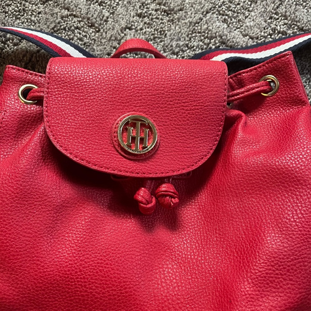 Red Leather Backpack - image 2